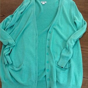 Old Navy Teal Green Button-Front Women's Cardigan